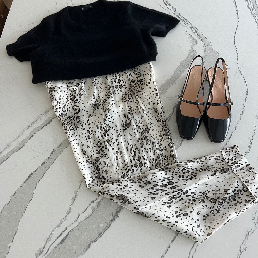 Alice and Olivia Animal Print Silk Pant- Sz8